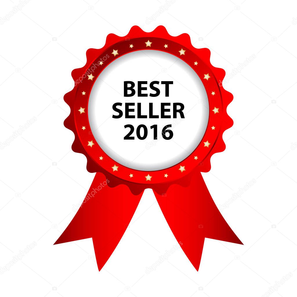 special red badge, best seller 2016 promotional label
