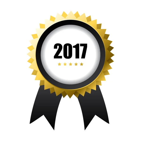 特別な黒バッジ、2017年のベスト — ストックベクタ