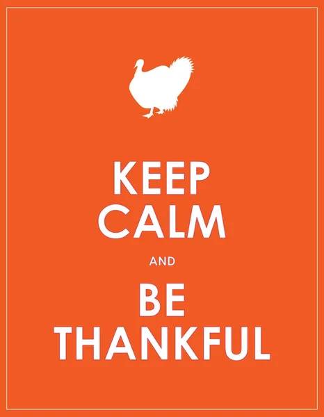 Speciella keep calm banner för thanksgiving day — Stock vektor