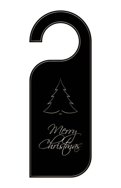 Poignée de porte spéciale pour Noël, design vectoriel — Image vectorielle