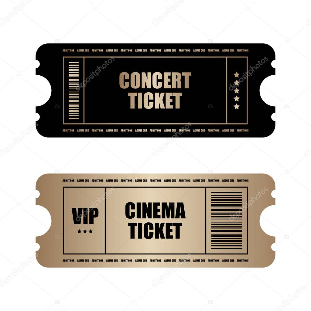 special black-gold ticket design