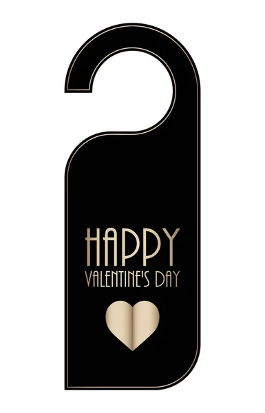 No molestar percha de la puerta para el día de San Valentín — Vector de stock