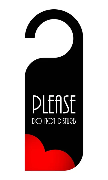 Do not disturb door hanger for Valentines day — Stock Vector