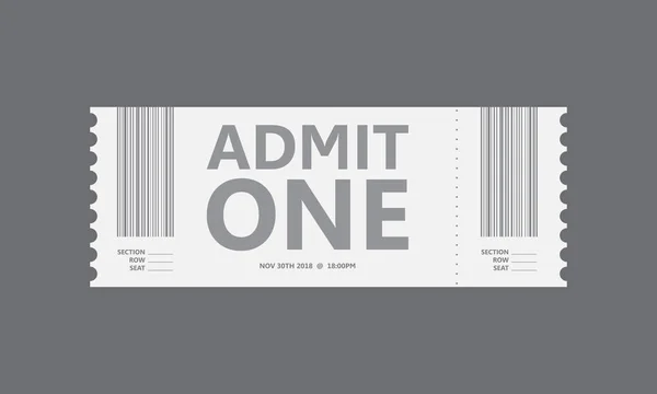 Özel sinema bileti, vektör tasarım, eps10 — Stok Vektör