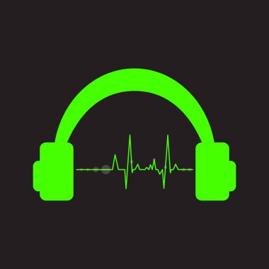 Vektör ses müzik denetim kavramı, dijital enerji ses müzik 