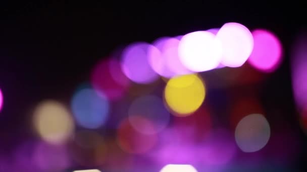 Blurred image of glowing lights — Stock Video