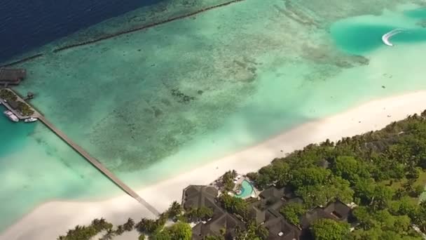 Ilhas em Maldivas a partir de vista aérea — Vídeo de Stock