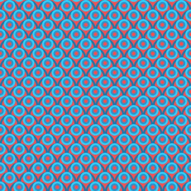 Halk kesintisiz renk desen daireler ve diğer geometrik şekiller