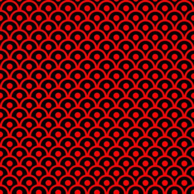 Halk kesintisiz renk desen daireler ve diğer geometrik şekiller