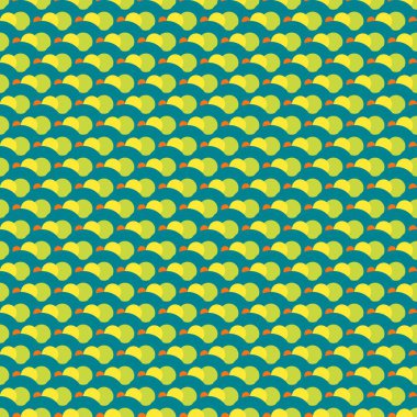 Halk kesintisiz renk desen daireler ve diğer geometrik şekiller