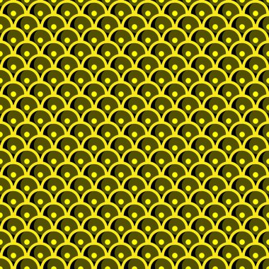 Halk kesintisiz renk desen daireler ve diğer geometrik şekiller