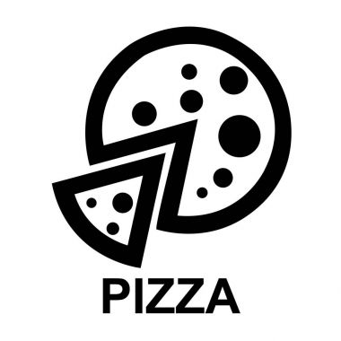Bir dilim pizza simgesi kesmek
