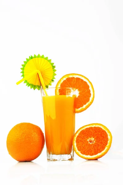 Orange juice with oranges slice — Stock Photo, Image