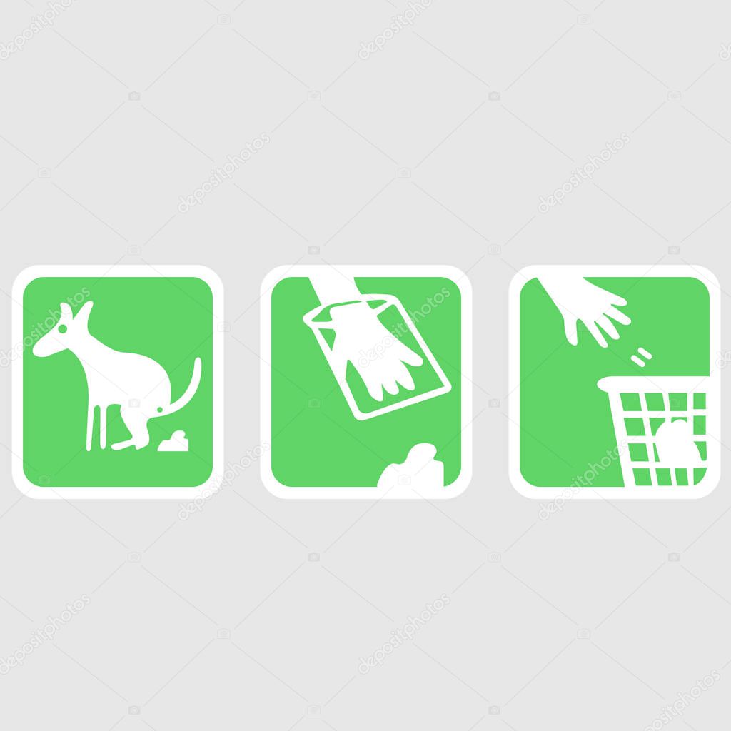 Please clean after your dog conceptual vector