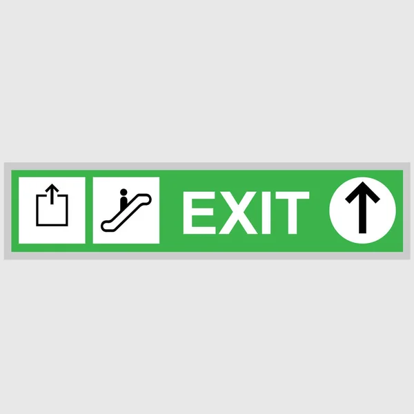 Exit Panel Moving Stairway Arrow — Stock Vector