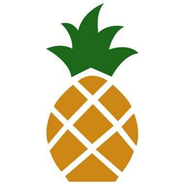 Beyaz arka plan üzerinde ham ananas vektör