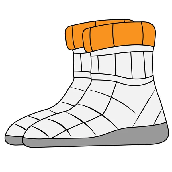 Schuhe Auf Weißem Hintergrund Zeichnen Vektor — Stockvektor