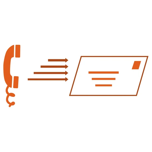 Simboli Telefono Lettera Contattaci Concetto — Vettoriale Stock