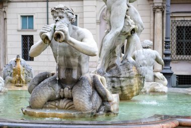 Ayrıntı Moor Çeşmesi, Piazza Navona, Roma, İtalya