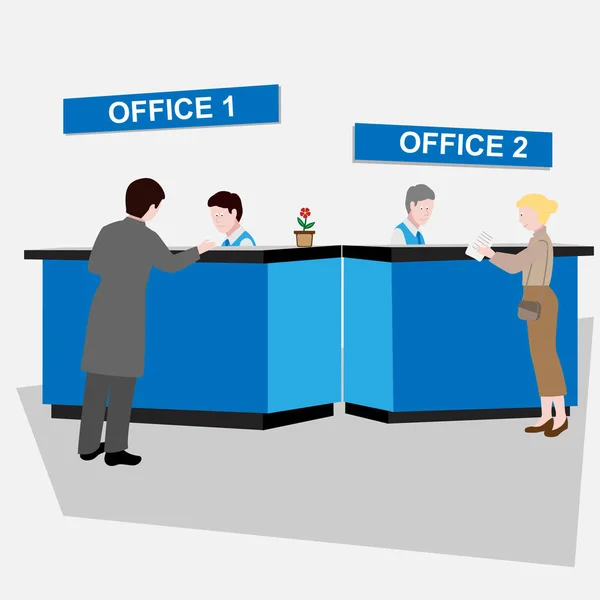 Two Offices Consultants Other Persons — Stock Vector