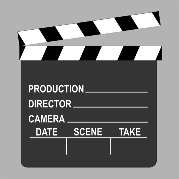 Clapperboard Utilizzato Nel Cinema Con Testo Vettore Concettuale — Vettoriale Stock