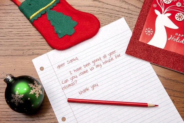 Letter to Santa and decorations.