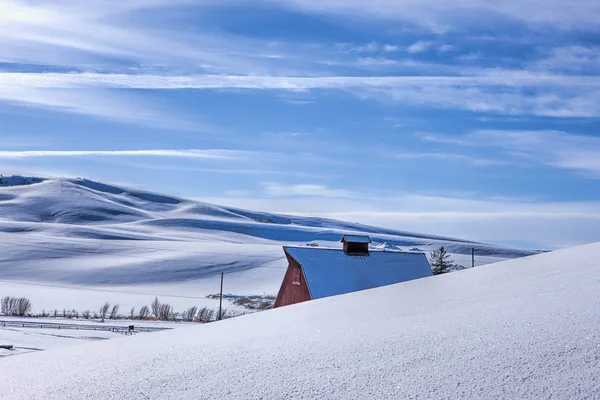 Paisagem rural de inverno no norte de Idaho . — Fotografia de Stock