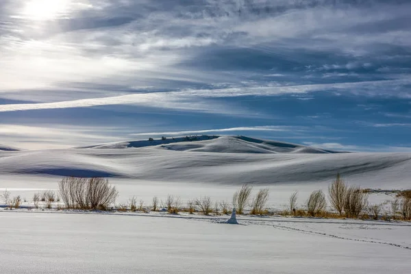 Neige roulante couverte collines Idaho . — Photo
