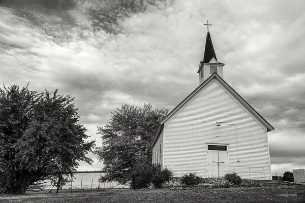 B&W of old country Church. — Stock Photo, Image