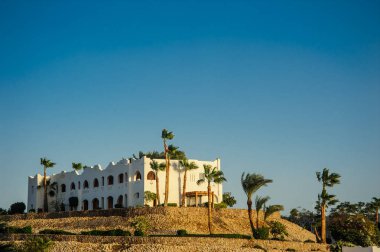 tropikal konumu beyaz evler 