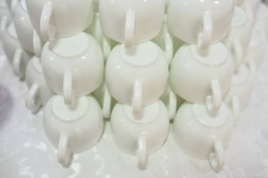 Temiz yemekler, kahve bardağı