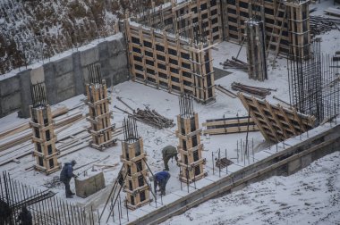 Kış içinde inşaatı site