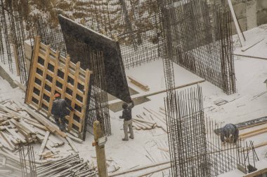 Kış içinde inşaatı site