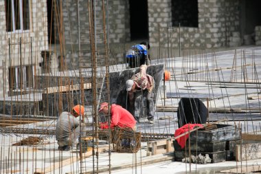 İnşaatçılar hamle ahşap panoları