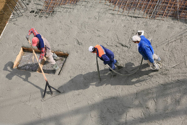 builders works on the construction site