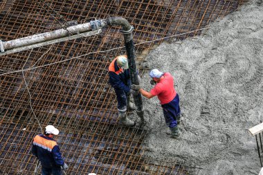 İnşaatçılar inşaat şantiye: fo için beton dökme