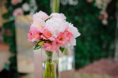 Düğün için çiçek dekorasyon arka plan.