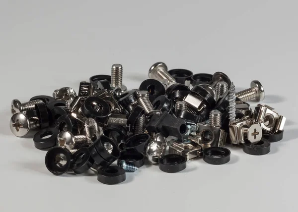 A mixture of nuts and bolts — Stock Photo, Image