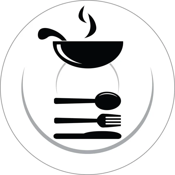 Signo de restaurante icono — Archivo Imágenes Vectoriales