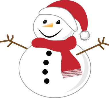 Kardan adam renkli vektör