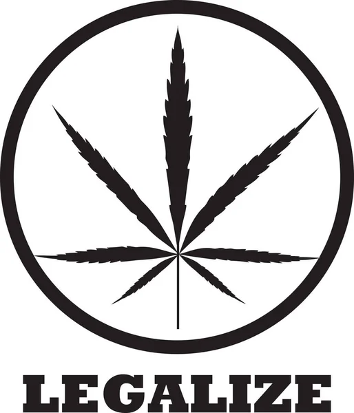 Legalizálja a kannabisz ikon — Stock Vector