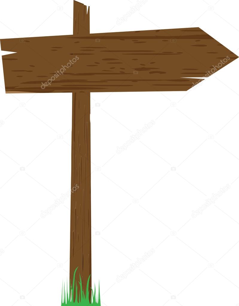 Wooden sign color vector