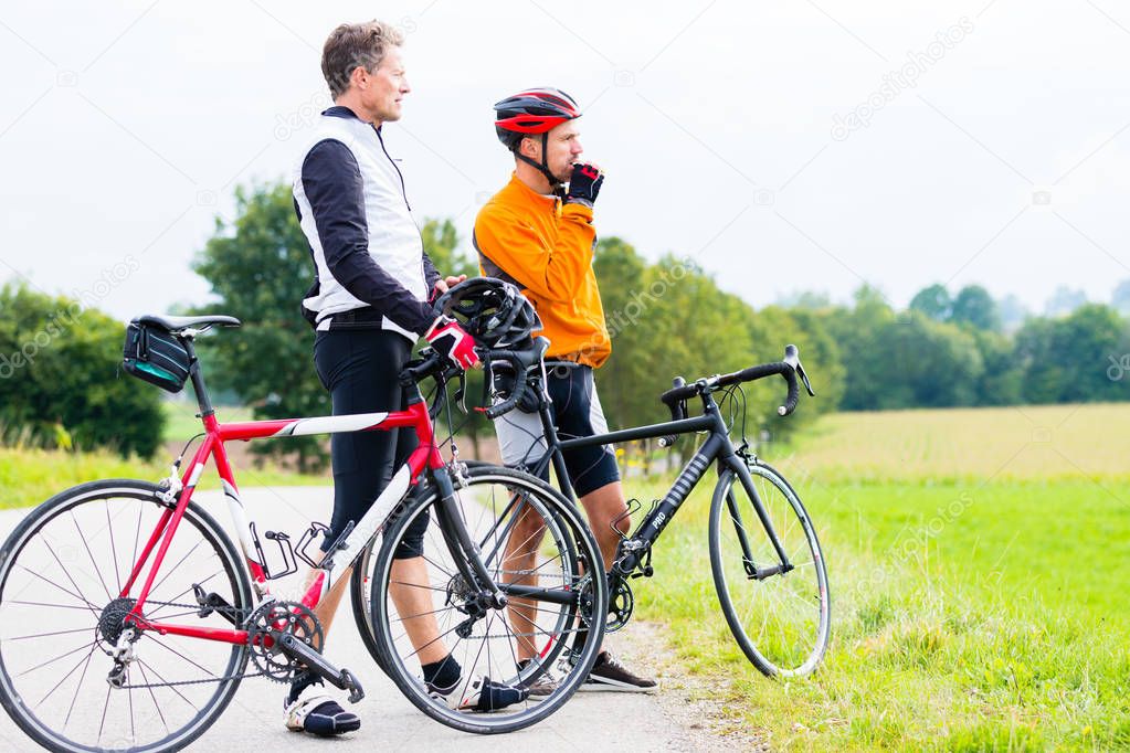 Two sport cyclists 
