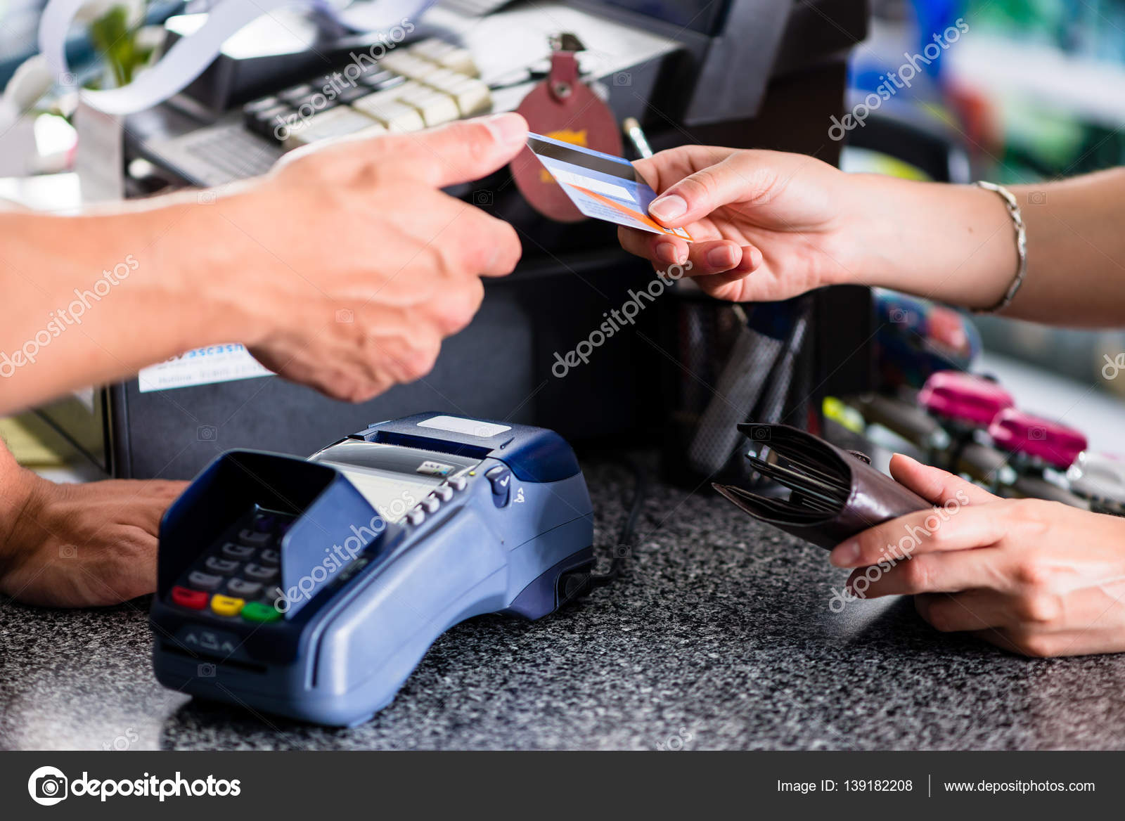 Credit card payment at terminal Stock Photo by ©Kzenon 139182208