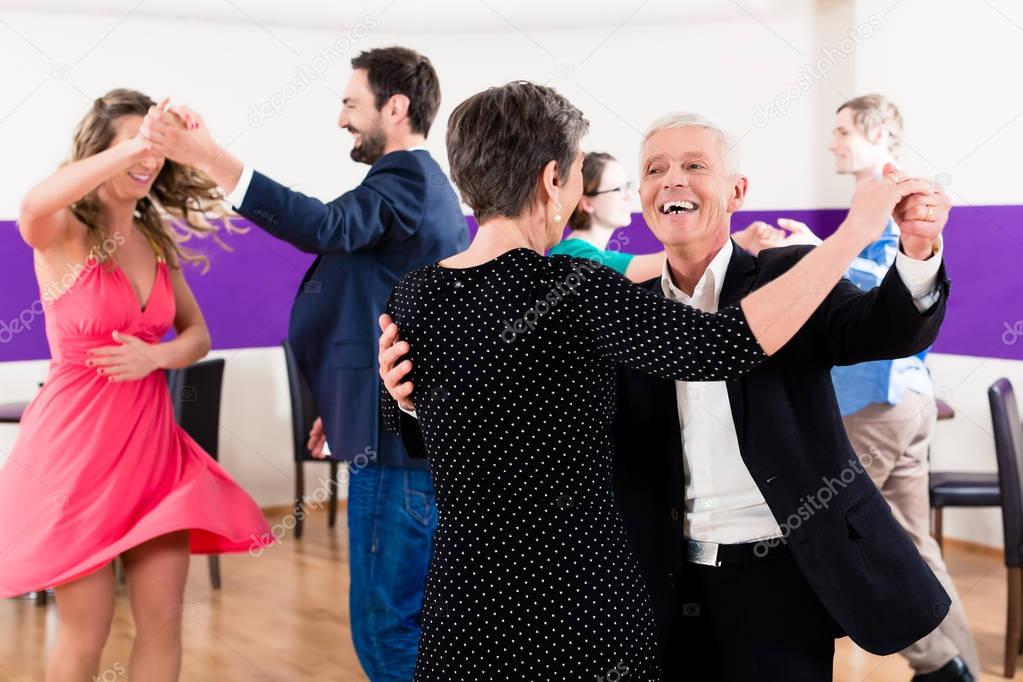 Group of people dancing in dance class