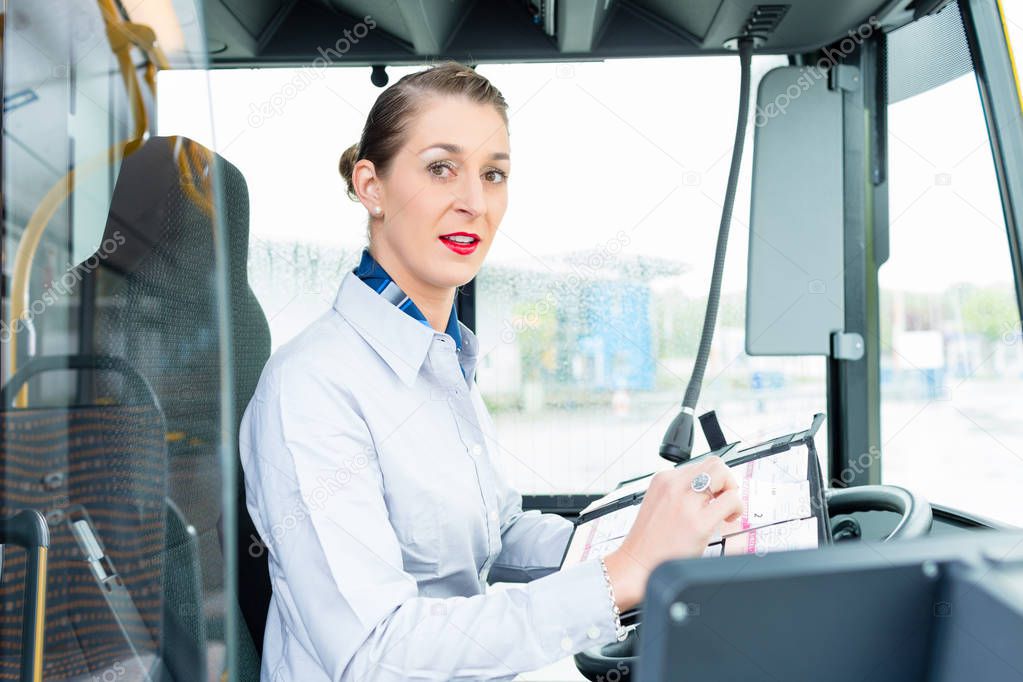 Female bus driver 