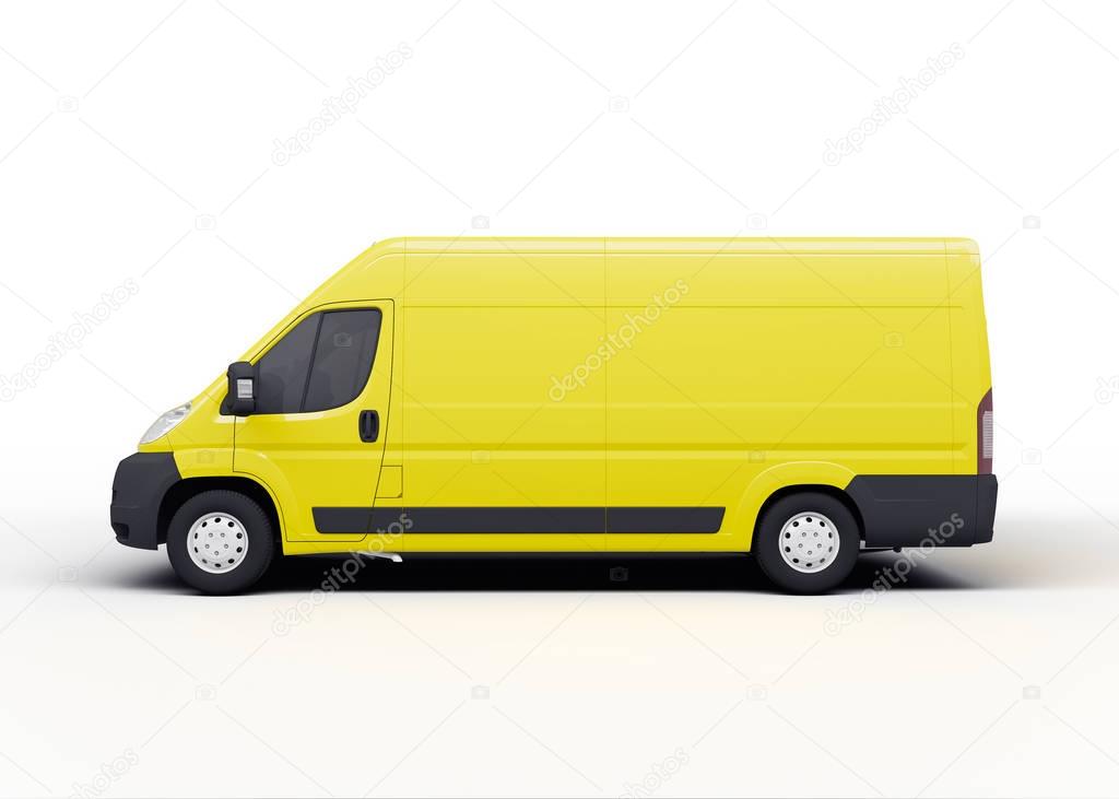 Yellow Delivery truck 