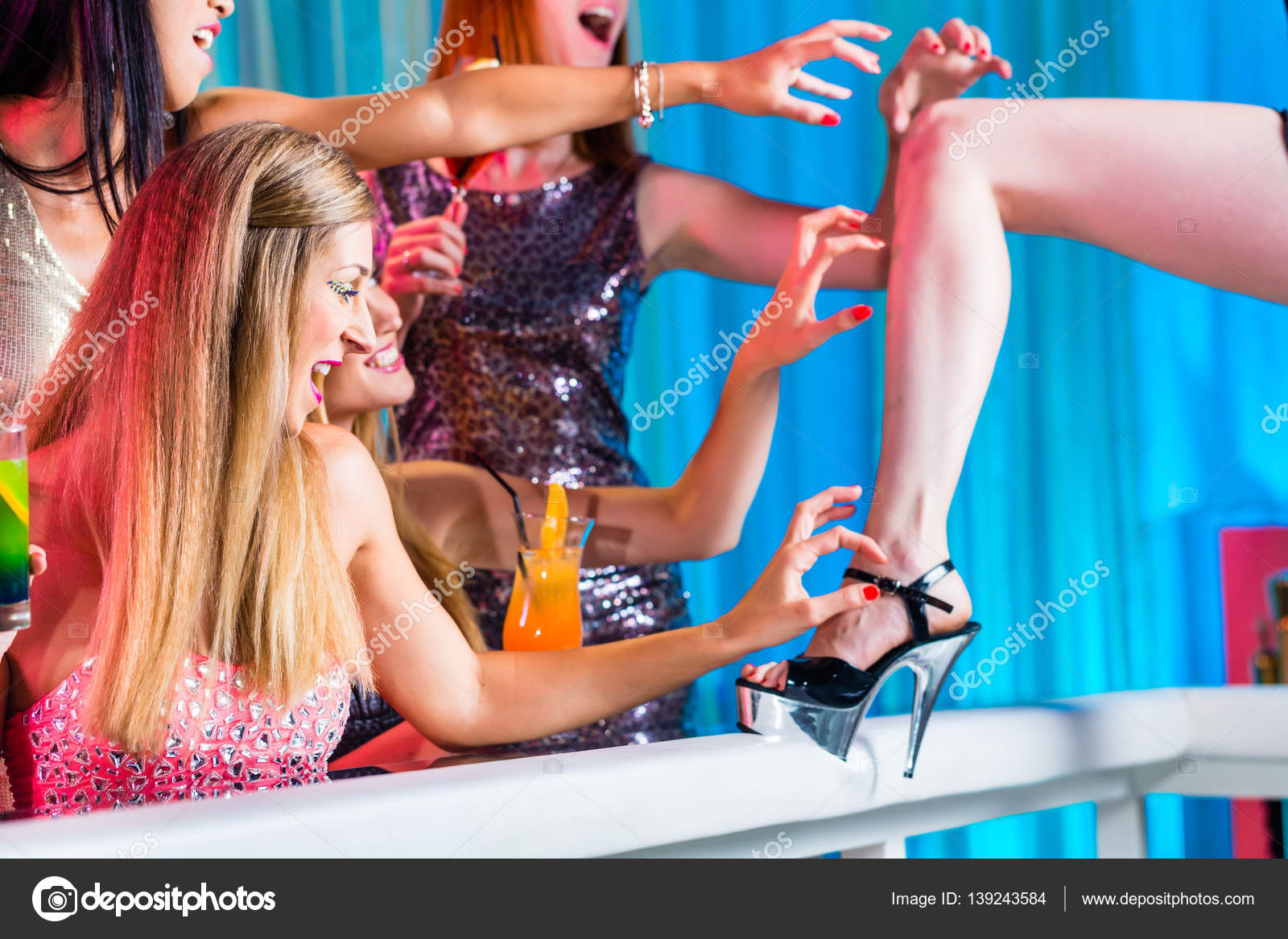 Drunk girls in strip club Stock Photo by ©Kzenon 139243584 picture image