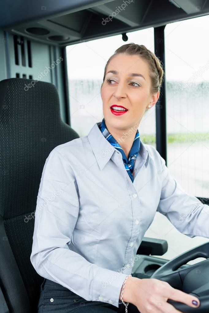 Female bus driver