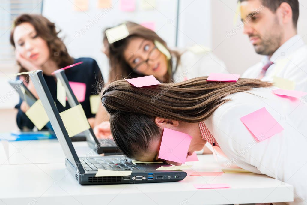 Office workers are stressed and overworked